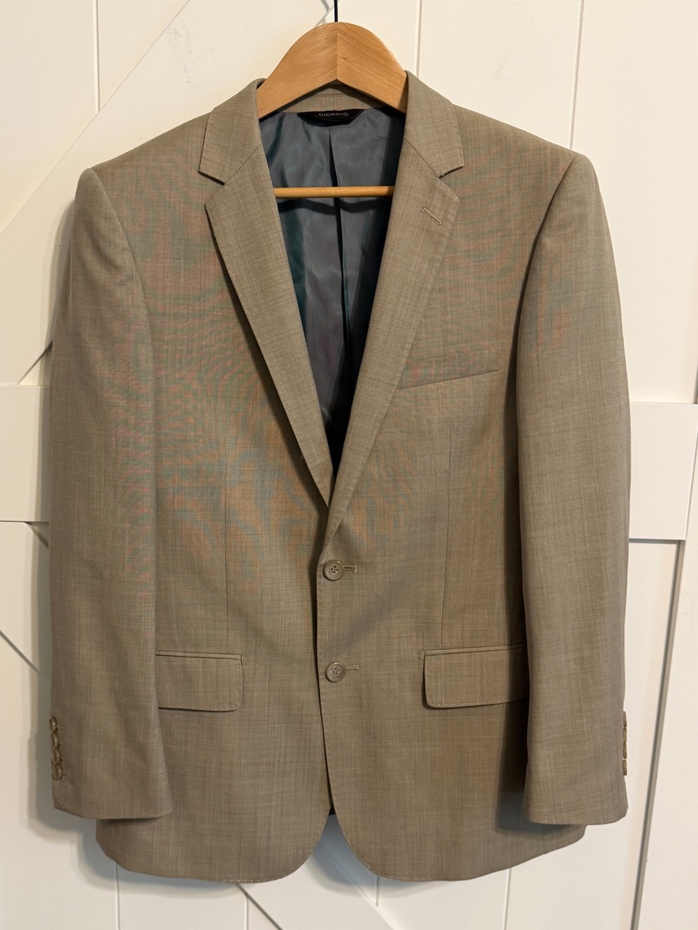 Giorgio Cosani Men’s 38S Beige Wool Cashmere Blazer Sport Coat Old Money